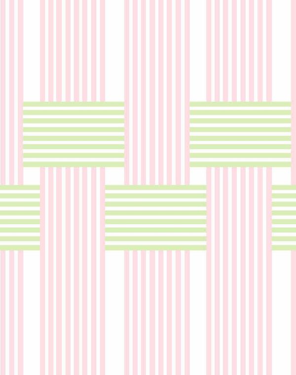 Roman Holiday Woven  Wallpaper by Barbie™ - Pink Green Discount