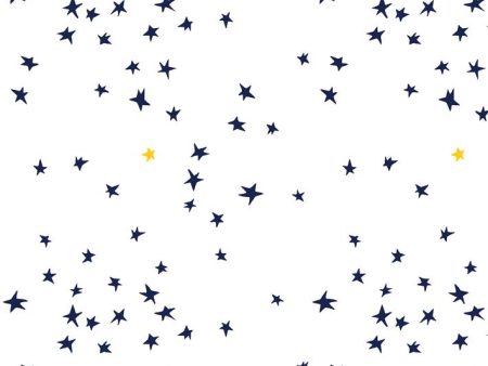 Rising Star  Wallpaper by Clare V. - Navy   White   Gold For Discount