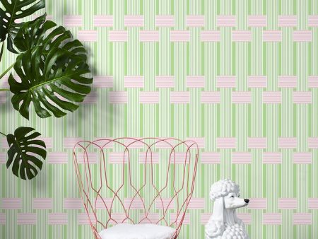 Roman Holiday Woven  Wallpaper by Barbie™ - Lime Online now