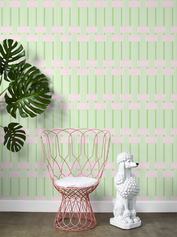 Roman Holiday Woven  Wallpaper by Barbie™ - Lime Online now