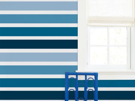 Ombre Stripe  Wallpaper by Barbie™ - Blue Discount