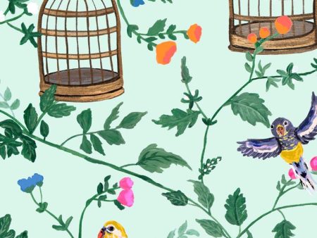 Ann s Garden  Wallpaper by Carly Beck - Robins Egg Online Sale