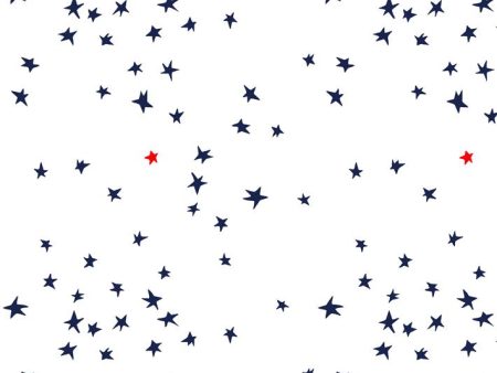 Rising Star  Wallpaper by Clare V. - Navy   White   Red For Sale