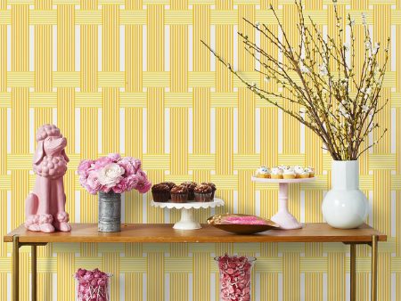 Roman Holiday Woven  Wallpaper by Barbie™ - Marigold Online Hot Sale