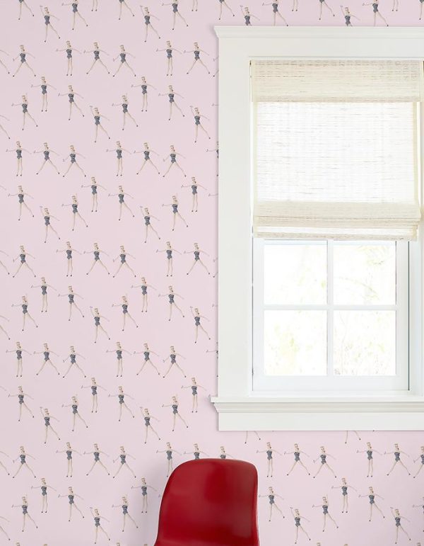 Vintage Barbie™ in Motion  Wallpaper by Barbie™ - Pink Online now