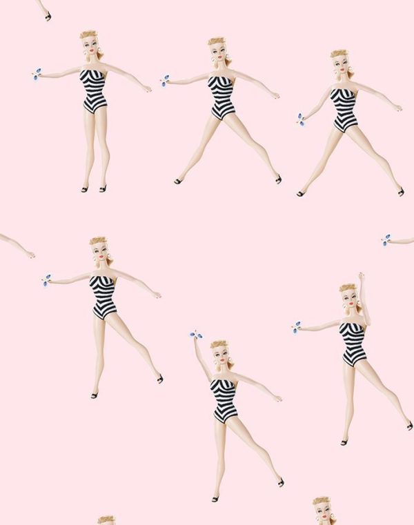 Vintage Barbie™ in Motion  Wallpaper by Barbie™ - Pink Online now