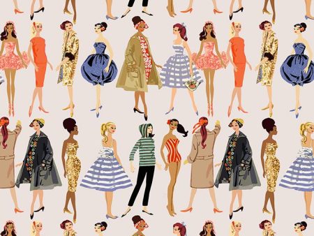 Vintage Illustration  Wallpaper by Barbie™ - Oyster For Discount