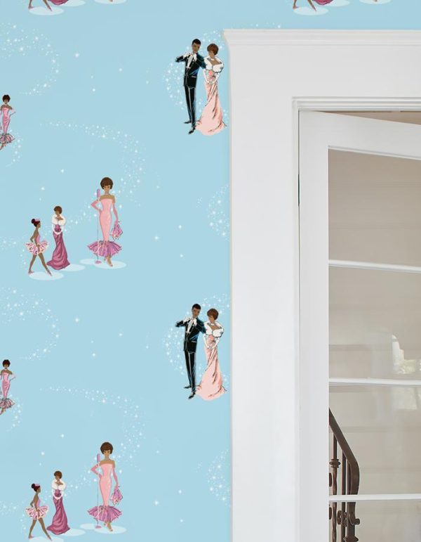 Starlight Christie™  Wallpaper by Barbie™ - Baby Blue Hot on Sale