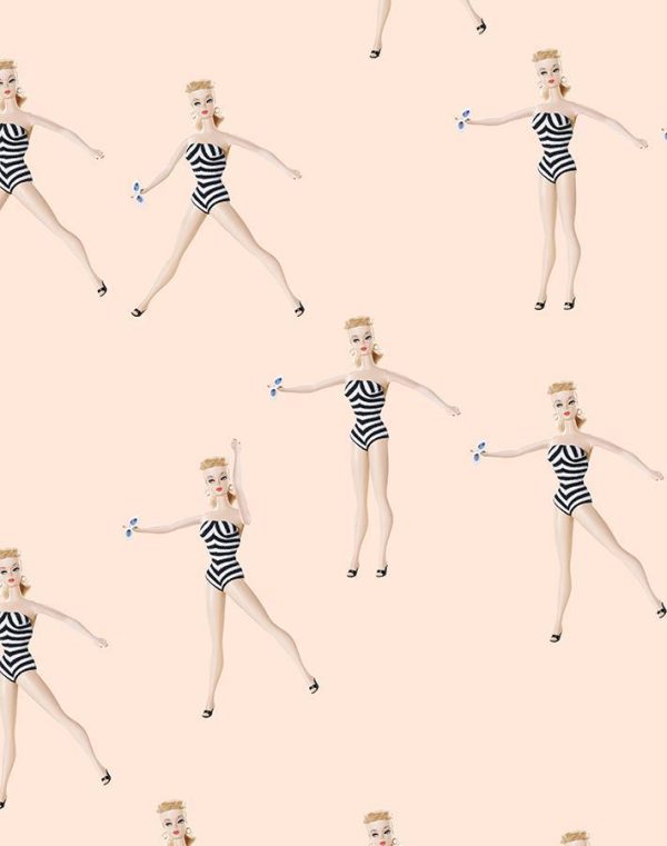 Vintage Barbie™ in Motion  Wallpaper by Barbie™ - Peach Online