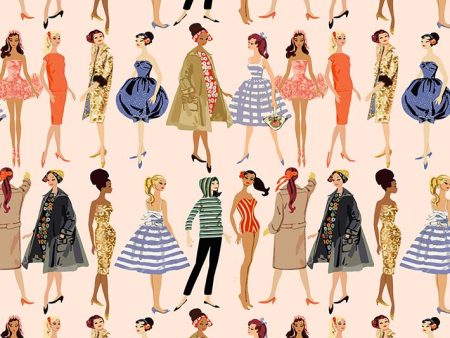 Vintage Illustration  Wallpaper by Barbie™ - Peach Supply