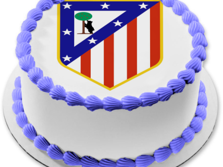 Atletico Madrid Logo Flag Stars Tree and a Dog Edible Cake Topper Image ABPID05262 For Discount