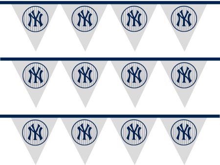 American Baseball League New York Yankee Logo and Pennant Edible Cake Topper Image Strips ABPID05329 Online Hot Sale