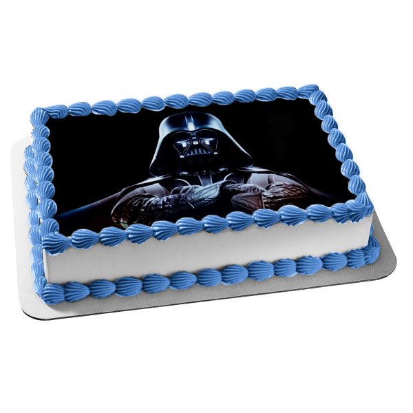 Star Wars Darth Vader Black Background Edible Cake Topper Image ABPID05749 Cheap