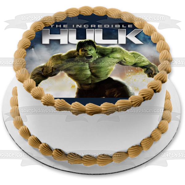 The Incredible Hulk Angry Face Edible Cake Topper Image ABPID05726 Online Hot Sale