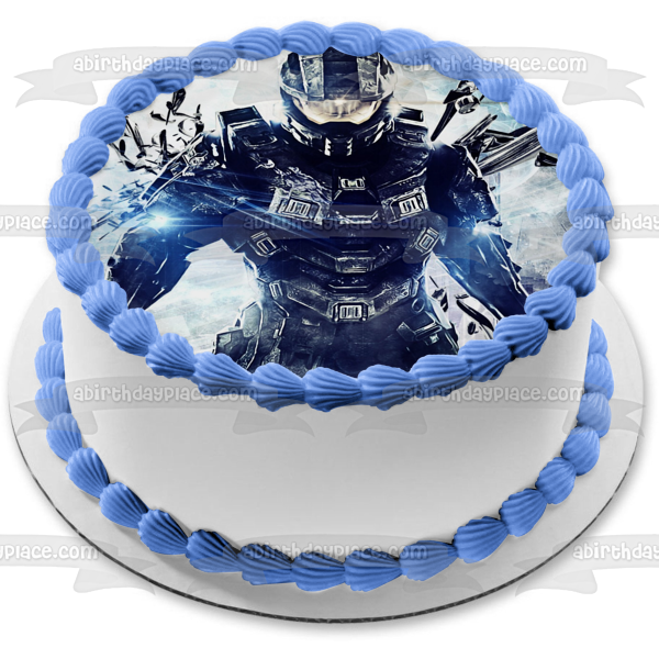 Halo 4 Halo Nation John-117 Master Cheif Edible Cake Topper Image ABPID05731 Cheap