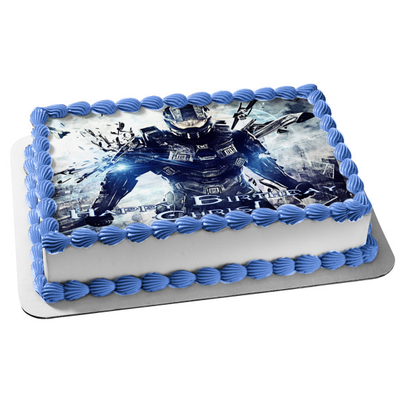 Halo 4 Halo Nation John-117 Master Cheif Edible Cake Topper Image ABPID05731 Cheap