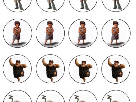 Croods Eep Guy Grug Ugga and Sandy Edible Cupcake Topper Images ABPID05218 Hot on Sale