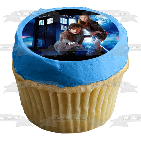 Doctor Who Time Travel Machine the Tenth Doctor Edible Cake Topper Image ABPID05641 Supply