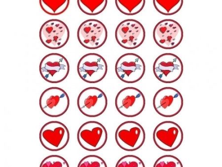 Valentine s Day Love Hearts Cupids and Arrows Edible Cupcake Topper Images ABPID05706 Hot on Sale