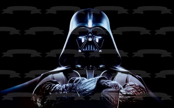 Star Wars Darth Vader Black Background Edible Cake Topper Image ABPID05749 Cheap