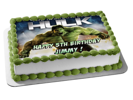 The Incredible Hulk Angry Face Edible Cake Topper Image ABPID05726 Online Hot Sale