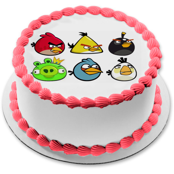 Angry Birds Red Chuck Bomb the Blues Matilda Edible Cake Topper Image ABPID04737 on Sale