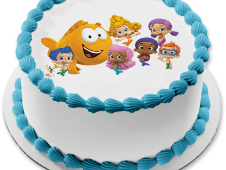 Bubble Guppies Nonny Molly Oona Gil Deema and Mr Grouper Edible Cake Topper Image ABPID04617 Sale