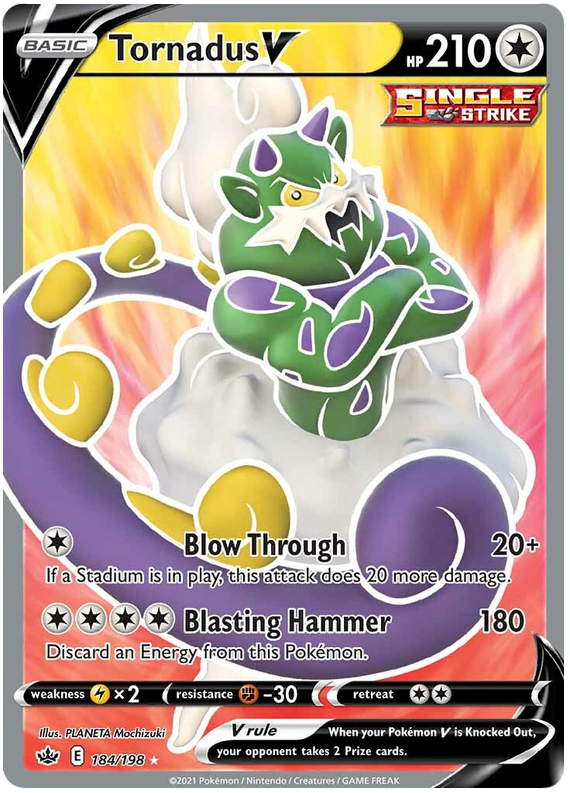 Tornadus V (184 198) [Sword & Shield: Chilling Reign] Sale