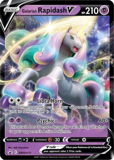 Galarian Rapidash V (SWSH111) (Jumbo Card) [Sword & Shield: Black Star Promos] Supply